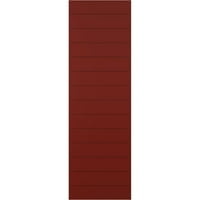 Ekena Millwork 18 W 70 H True Fit PVC horizontalna letvica modernog stila fiksne kapke za montiranje, biber crvena