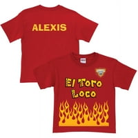 Personalizirana Majica Za Dječake Monster Jam El Toro Loco Uniforma Za Malu Djecu, Crvena