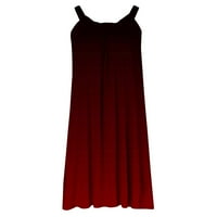 Ljetne haljine za žene špageti trake štampani Crew Neck Mini kratke haljine dame Casual plažne haljine