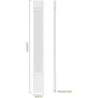 8 W 48 H 2 P običan PVC Pilaster w dekorativni kapital i baza