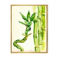 Designart 'šuma bambusovih grana VI' Tropski uokvireni platneni zidni umjetnički Print