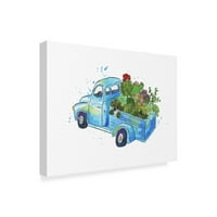TRAVEMARKNI TERET ART ART 'CLOWER TRUCK I' Canvas Art by Catherine McGuire