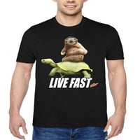 Muška planinska dew Live Fast grafička majica kratkih rukava