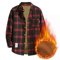 Dezsed jakna za lopaticu Muška čišćenje muške plišane guste guste tople pločene majice pada i zimska jakna