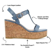 Kolekcija Journee Womens Matildaa Tru Comfort Foam Buckle Platform Wedge Sandals
