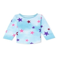 Garanimals Baby Girls 'Stars Print majica s dugim rukavima, veličine 0 3m-24m