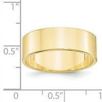 10k žuto zlato lagana ravna vjenčana veza 9. Q-1FLL070-9.5