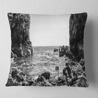 Designart donje litice u Dorsetu Engleska - jastuk za bacanje morskog pejzaža-18x18