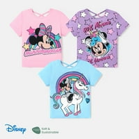 Disney Minnie Mouse Toddler Kid Girl Lik Ispiši Crisscross Majica kratkih rukava