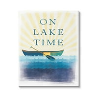 Stupell Industries on Lake Time Relaxing Sun Rails Grafička umjetnička galerija Zamotana platna Print