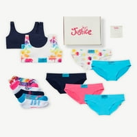 Justice Girls Gift Bo-uključujući sportski grudnjak, Bikini donji veš i čarapu bez izložbe, veličine XS-XL
