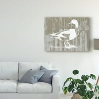 Zaštitni znak likovne umjetnosti 'Woodgrain Fowl I' platnena Umjetnost Jennifer Goldberger