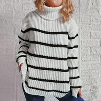 Zimski pad džempera za žene Ženske pulover Duks dugih rukava sa punim bojama džemper od pola kornjače