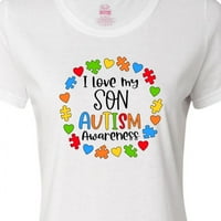 Inktastic I Love My Son Autism Awareness Women's T-Shirt
