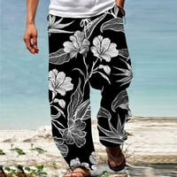 BUIgtTklOP No Boundaries muške pantalone klirens, muške ljetne Casual havajske stilske 3D štampe elastične