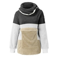Simu ženske osnovne Casual majice ženski šavovi trodimenzionalni džepni slatki dizajn s kapuljačom pulover