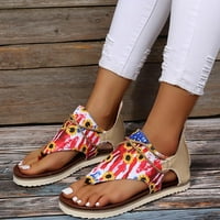 Sandale ženske atletske udobne vanjske sandale s podrškom za luk sandale za hodanje ljetne kopče-Toe Suncokret