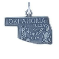 Sterling Silver 30 Bo lanac Oklahoma State privjesak