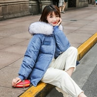 Zimski kaputi za žene jednobojni Casual deblji tanki Lammy preko duge Vintage jakne za kapute