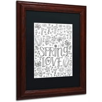 Zaštitni znak Likovna umjetnost Proljetna ljubav umjetnost platna Elizabeth Caldwell, crni mat, drveni