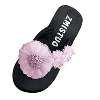 Ženske cipele modni Flip-flop žene Slip-on Open toe cvijet klinovi boja papuče cipele