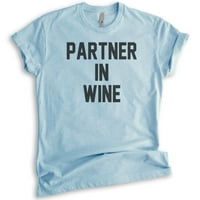 Partner u vinskoj majici, Unise ženskoj muškoj košulji, vinskoj košulji, majici za zabavu, devojačkoj košulji, Heather svetlo plava, velika