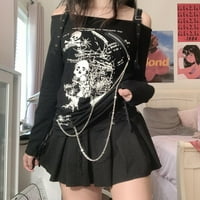 Amiliee Y2K Grunge Pump Pismo Ispis useva 90-ih Harajuku estetičke majice s dugim rukavima
