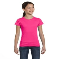 Marky G Odjeća za djevojke s kratkim rukavima kratkim rukavima od punih majica pamuk, XL, vruće ružičasto heather heather