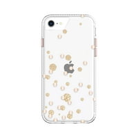 Clear s ružin zlatnim metalnim futrolom za iPhone 6, iPhone 6s, iPhone 7, iPhone 8, iPhone se