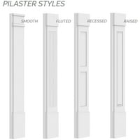 7 W 120 H 2 P podignuta ploča PVC Pilaster sa dekorativnim kapitalom i bazom