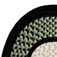 Bolji trendovi Portland pletena reverzibilna u zatvorenom prostoru komunalna prostirka, vuna, 60 84 ovalna, zelena