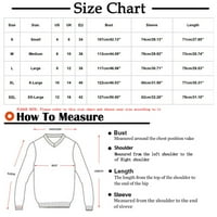 Fatuov Dressy Bluze za muškarce Bluze za patchwork ispisani okrugli vrat labav fit radne odjeće s dugim