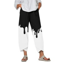 Eokhery Hlače za žene plus veličine teretni pant Srednji uspon rastepetne hlače ženske ležerne hlače