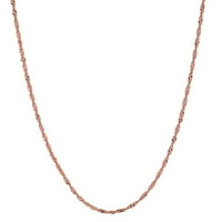 14K Čvrsto ružičasti zlatni ogrlica od lanaca