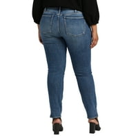 Srebrna Jeans Co. Plus Veličina Najtraženiji Mid Riječni ravni traperice od struka 12-24