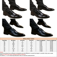 Oucaili muške cipele za cipele sa šiljastim vrhom kožne cipele vezice Oxfords lagani formalni Stanovi