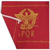 Drevni Rim SPQR crvena žuta 100D tkani Poli najlon 3'x5' Zastava Banner Grommet