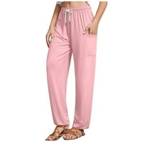 Zkozptok ženske pantalone Harem elastične pantalone za trčanje Yoga Casual Drawstring Casual trenerke,Pink,