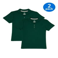 Wonder Nation Školska Uniforma Kratkih Rukava Interlock Polo Majica, 2 Pakovanja, Veličine 4-18