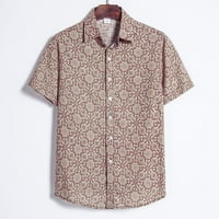 majica bluza od tiskane majice pamučni rukavi Havajska majica kratka povremena muška bluza Ekstra velike