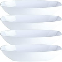 Nicole Fantini je bijela od ovalnog oblika oblikovana plastična plastična plastična zdjela Luau za posluživanje