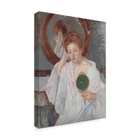 Zaštitni znak likovne umjetnosti 'Denise na njenom presjestim' platno umjetnost Mary Stevenson Cassatt