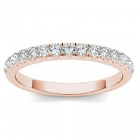 1 3ct TDW Diamond 10k vjenčani prsten od ružičastog zlata