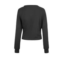 Honeeladyy prodaja online pletena džemper kardigan kaput za žene trendi gumbi na čvrstom V-izrezom otvoreni