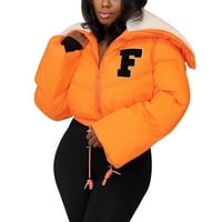 Sngxgn ženska upakovana Ultra lagana vodonepropusna jakna Parkas jakna ženska, narandžasta, Veličina M