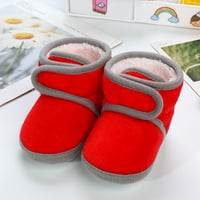 Obuća za bebe tople čizme cipele modne čvrste boje bez klizanja dimljiva čizme za disanje veličine 14