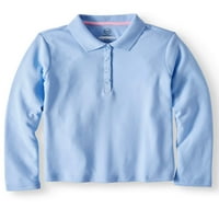 Wonder Nation Školska Uniforma Dugih Rukava Interlock Polo Majica, Veličine 4-18