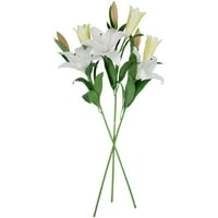 Set bijelog ljiljana umjetna cvjetna stabljika 38