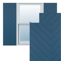 Ekena Millwork 18 W 25 H True Fit PVC dijagonalna ploča modernog stila fiksne kapke, boravak plava