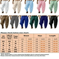 Beiwei muške ljetne pantske pantalone pantalone u boji hlače u obliku boju ugrađenim dno muškarci elastični